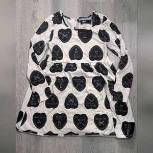 Iron Fist Bitter Sweet Dress Black Hearts Size Small Goth Alternative